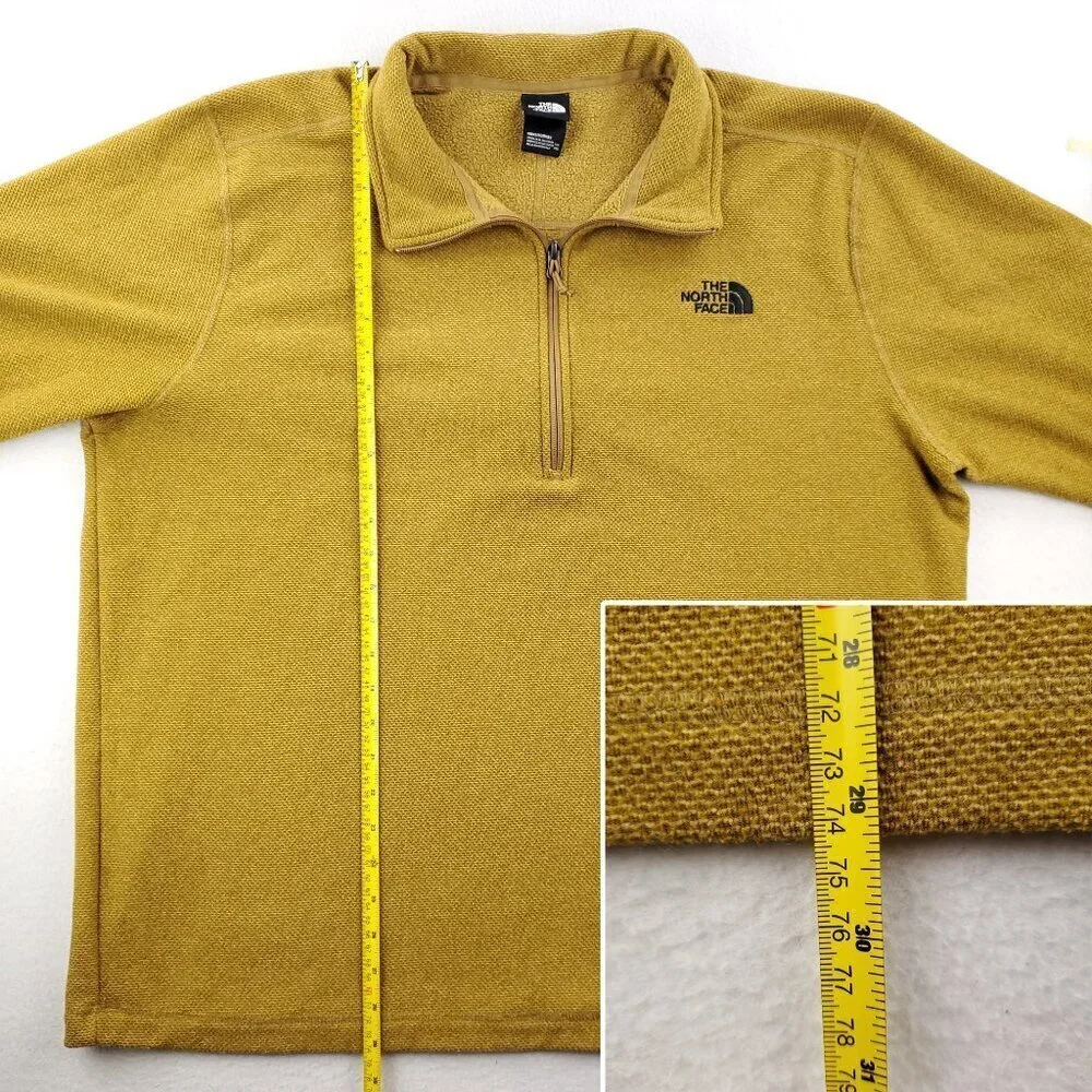 North Face Fleece 1/4 Zip Pullover Waffle Weave Earth Tone Mock Neck Men's  XXL